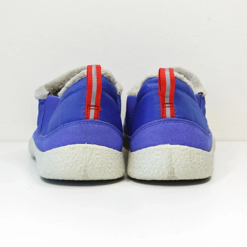 KEEN Howser Puffer Slippers Shoes Quilted Fleece Lined Cozy Warm Blue Big Kids 5